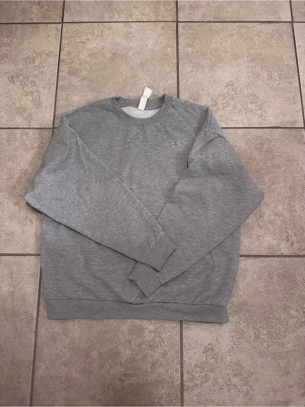 ALO Yoga Unisex Heather Gray Crewneck Sweatshirt